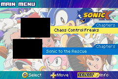 GBA Video Sonic X Volume 1 screenshot 3 for GameBoy Advance